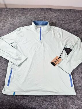 Chubbies Pullover Mens XL Mint Green Movementum QZ 1/4 Zip Shirt Athletic Top